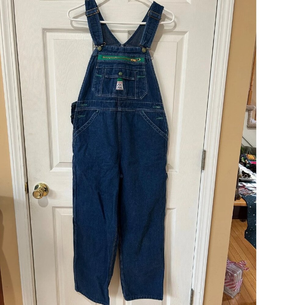 JEAN OVERALLS  Sz 10 Lady Liberty Women's American Vintage Carpenter Denim Short